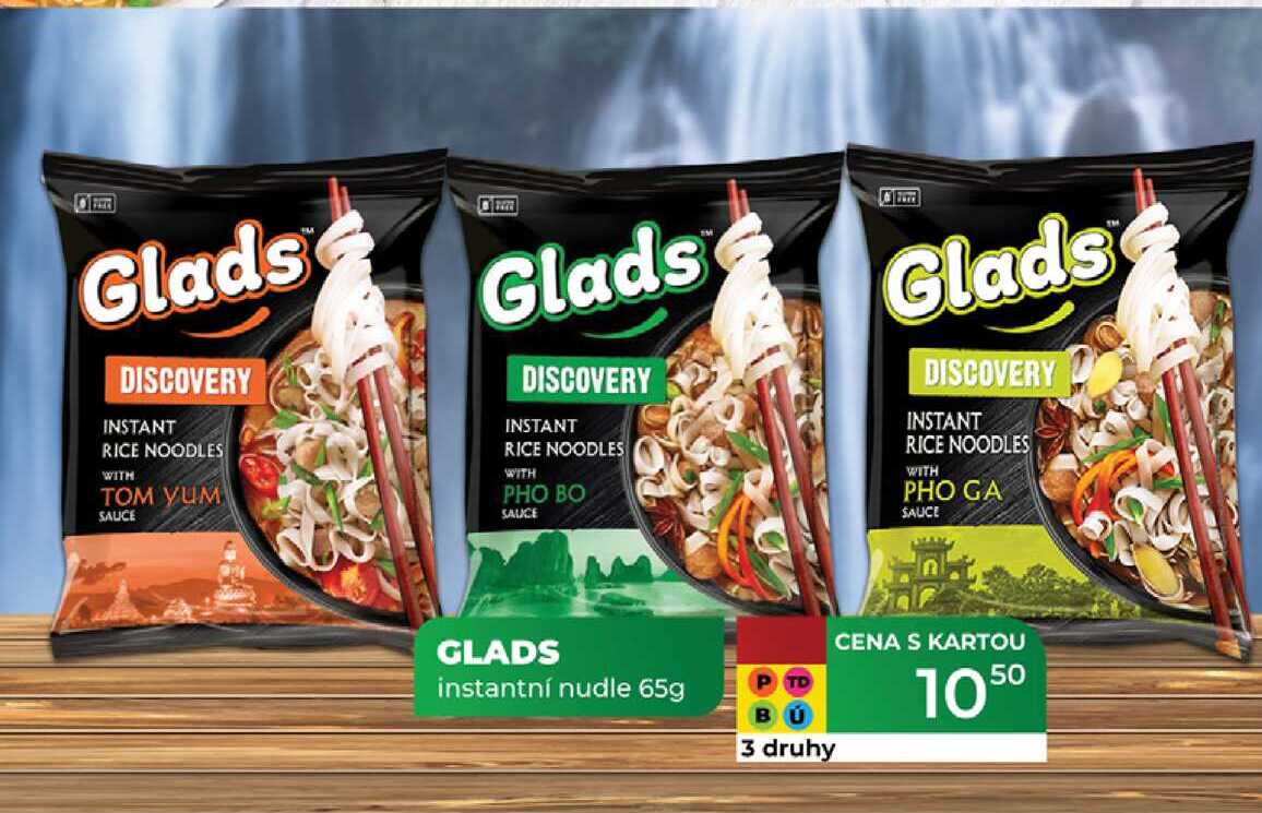 GLADS instantní nudle 65g  