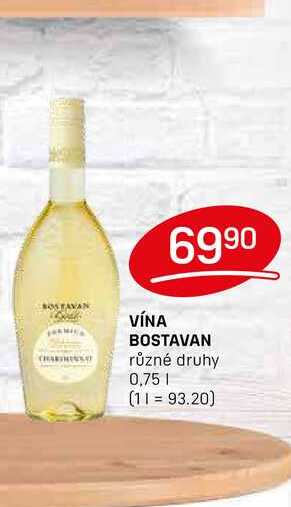 VÍNA BOSTAVAN různé druhy 0,75l
