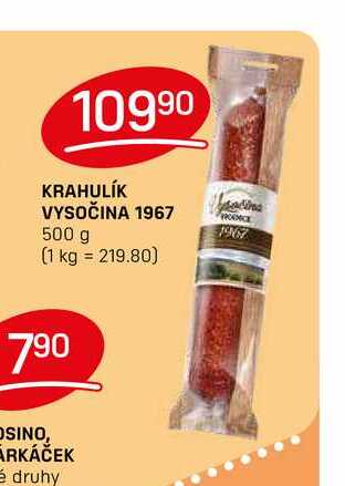 KRAHULÍK VYSOČINA 1967 500 g 