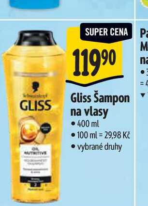  Gliss Šampon na vlasy  400 ml  