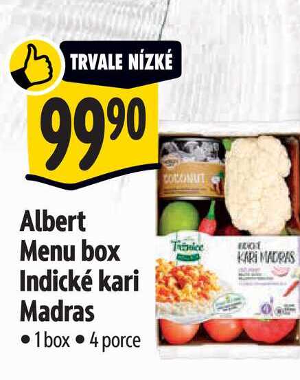  Albert Menu box Indické kari Madras  1box  