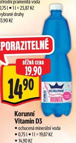 Korunní Vitamin D3, 0,75 l