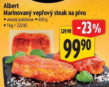 Albert Marinovaný vepřový steak na pivu, 450 g