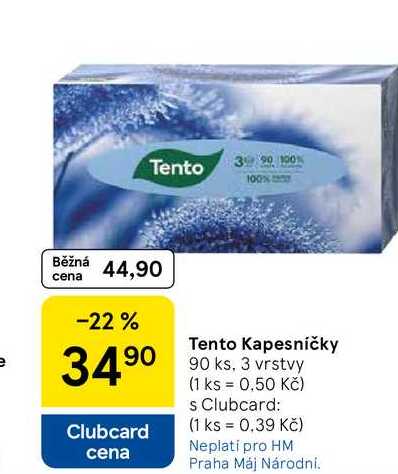 Tento Kapesníčky, 90 ks, 3 vrstvy  