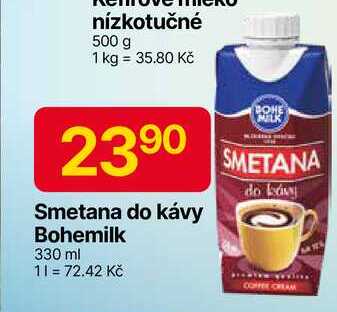Bohe Milk smetana do kávy 330ml
