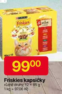 Friskies kapsičky různé druhy, 12 × 85 g