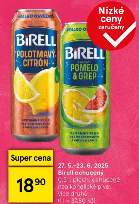 Birell ochucený, 0,5 l