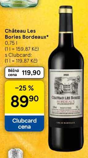 Château Les Bories Bordeaux, 0,75 l