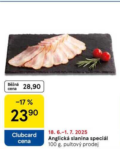 Anglická slanina speciál, 100 g