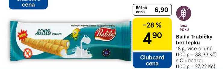 Balila Trubičky bez lepku, 18 g, více druhů