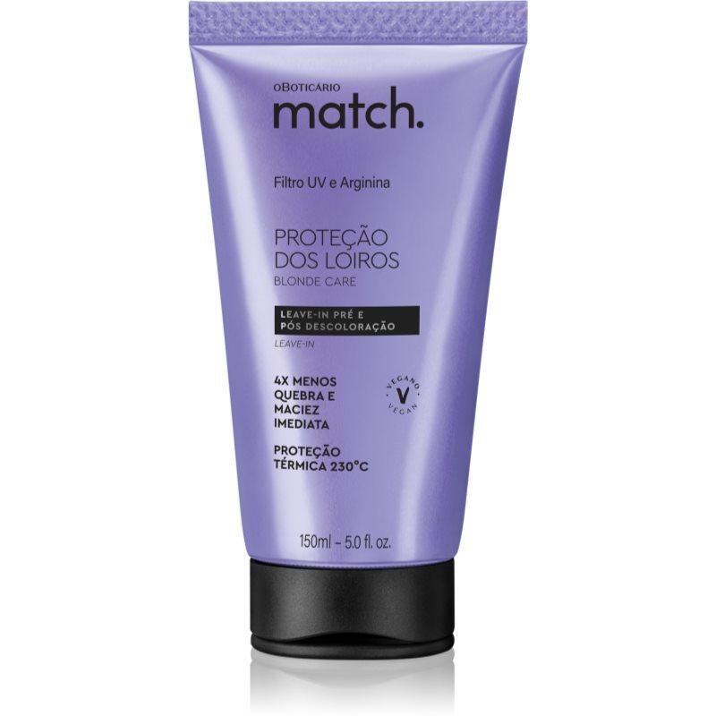 oBoticário Match. Blonde Care obnovující bezoplachová maska pro blond vlasy 150 ml