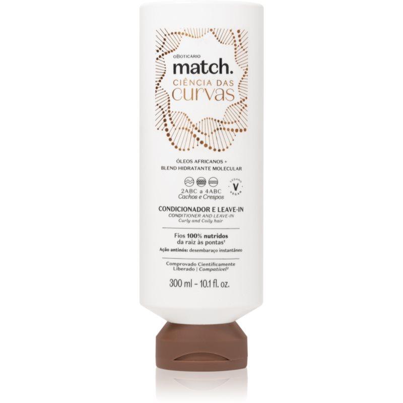 oBoticário Match. Science of Curves bezoplachový kondicionér pro vlnité a kudrnaté vlasy 300 ml