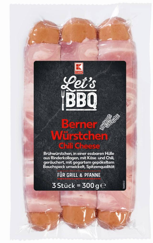 K-Classic Let’s BBQ Bernské párky s chilli a sýrem