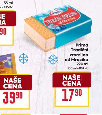 Prima Tradiční zmrzlina od Mrazíka 220 ml