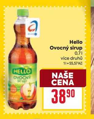 Hello Ovocný sirup 0,7l