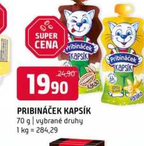 Pribináček Kapsík 70 g vybrané druhy 