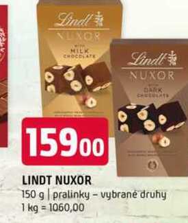 Lindt nuxor 150 g pralinky vybrané druhy 