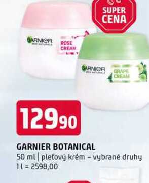 Garnier botanical 50 ml pleťový krém vybrané druhy 