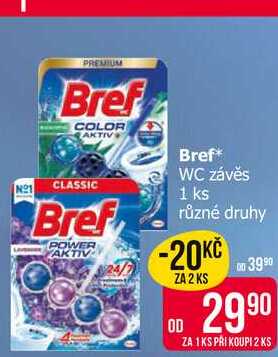Bref Blue Aktiv WC blok 50ml, vybrané druhy