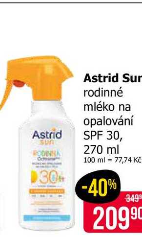 Astrid Sur rodinné mléko na opalování SPF 30, 270 ml 