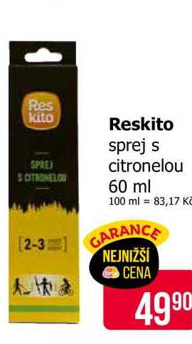 Reskito sprej s citronelou 60 ml 