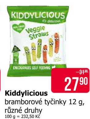 Kiddylicious bramborové tyčinky 12 g, různé druhy