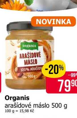 Organis arašídové máslo 500 g 