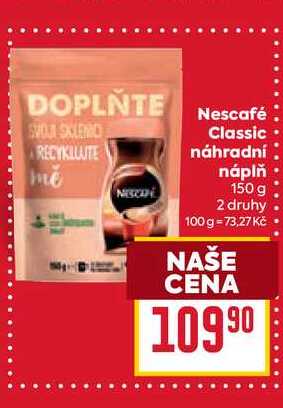 Nescafé Classic náhradní náplň 150g