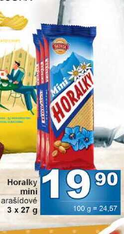 Horalky mini arašídové 3 x 27 g