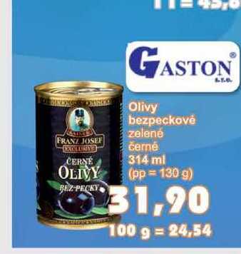 Olivy bezpeckové zelené černé 314 ml