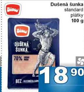 Dušená šunka standard plátky 100g