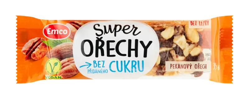 Emco Tyčinka Super ořechy - pekanový ořech, 35 g