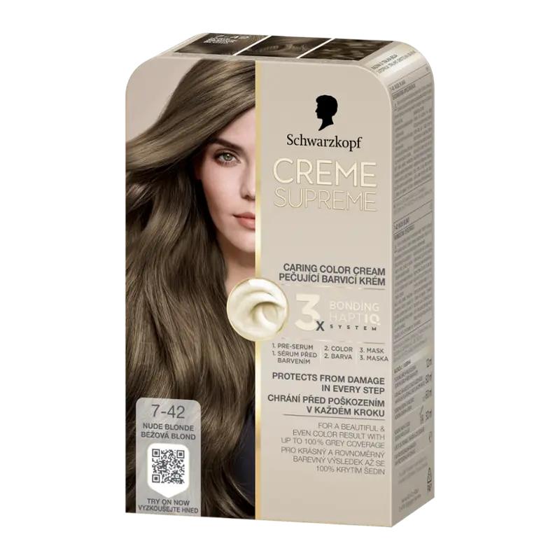 Schwarzkopf Barva na vlasy Creme Supreme 7-42 Béžová blond, 1 ks