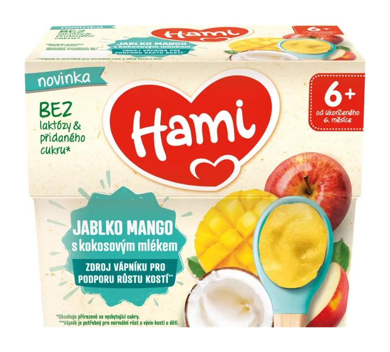 Hami Ovocný příkrm jablko, mango, kokosové mléko, 380 g
