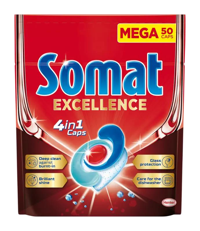 Somat Tablety do myčky Excellence 4v1, 50 pd