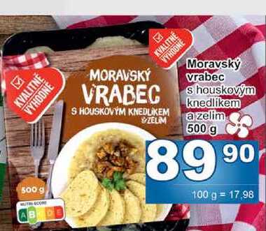 Moravský vrabec s houskovým knedlíkem a zelím 500 g 