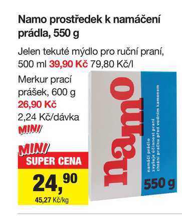 Namo prostředek k namáčení prádla, 550 g 