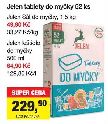 Jelen tablety do myčky 52 ks