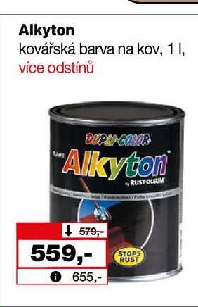 Alkyton kovářská barva na kov, 1l