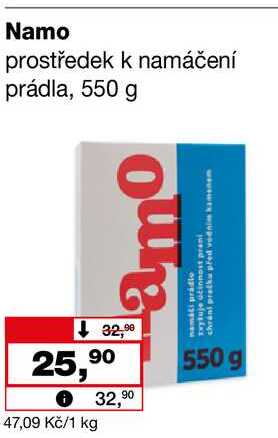 Namo prostředek k namáčení prádla, 550 g 
