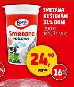 SMETANA KE ŠLEHÁNÍ 31% BONI, 200 g 