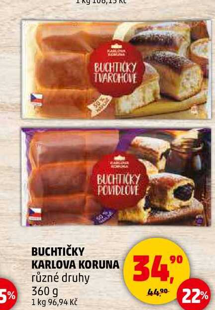 BUCHTIČKY KARLOVA KORUNA různé druhy, 360 g  
