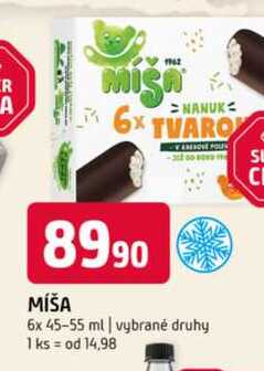 Míša zmrzlina 6x 45-55ml, vybrané druhy