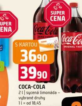 Coca-Cola 2l, vybrané druhy
