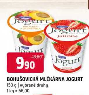 Bohušovická mlékárna jogurt 150g