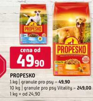 Propesko 1 kg granule pro psy 10 kg granule pro psy