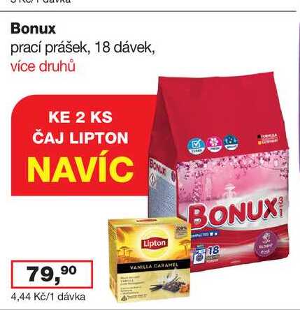 Bonux prací prášek, 18 dávek, více druhů