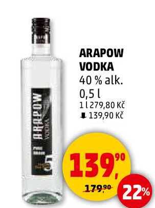 ARAPOW VODKA 40% alk., 0,5 l