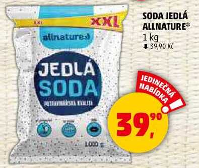 SODA JEDLÁ ALLNATURE, 1 kg  