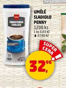 UMĚLÉ SLADIDLO PENNY, 1200 ks 